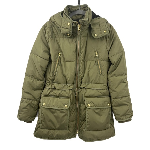 J. Crew Jackets & Blazers - J. Crew Olive Green Primaloft Puffer Coat NWT